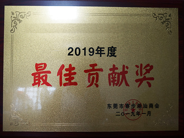 榴莲网站视频APP金属荣誉：2019贡献奖